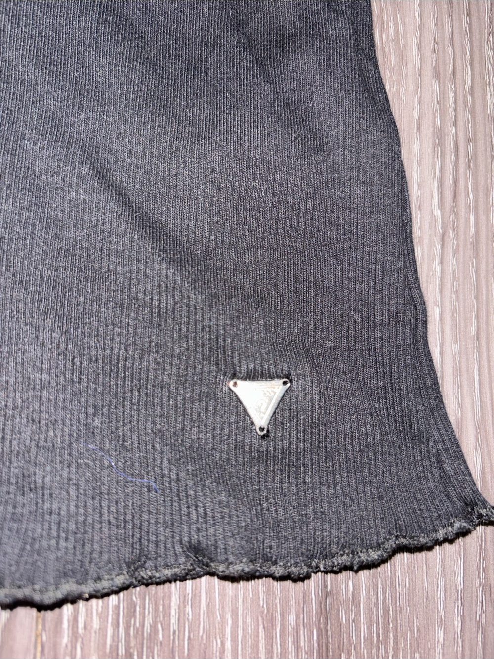 GUESS Square Neck Black Lace Trim Short Sleeve Top - Picture 4 of 4